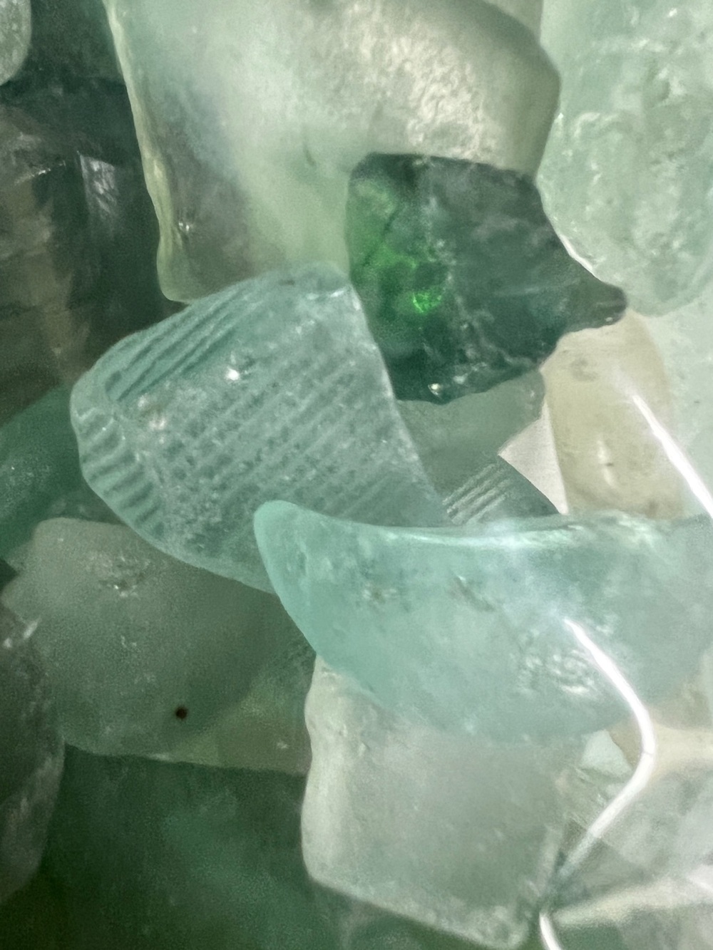 Vintage Sea Glass English Jewelry Mosaics Stained Glass Wire Wraps 11 ou…